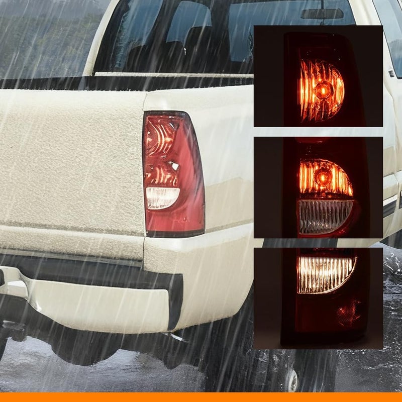 GPLUS Rear Tail Lights Compatible with Chevy Silverado 2003 2004 2005 2006,Tail Lamp Left & Right Luces Traseras, Faros Traseros,Red GM2800174, GM2801174,Rear Brake Lamps Assembly - Image 5